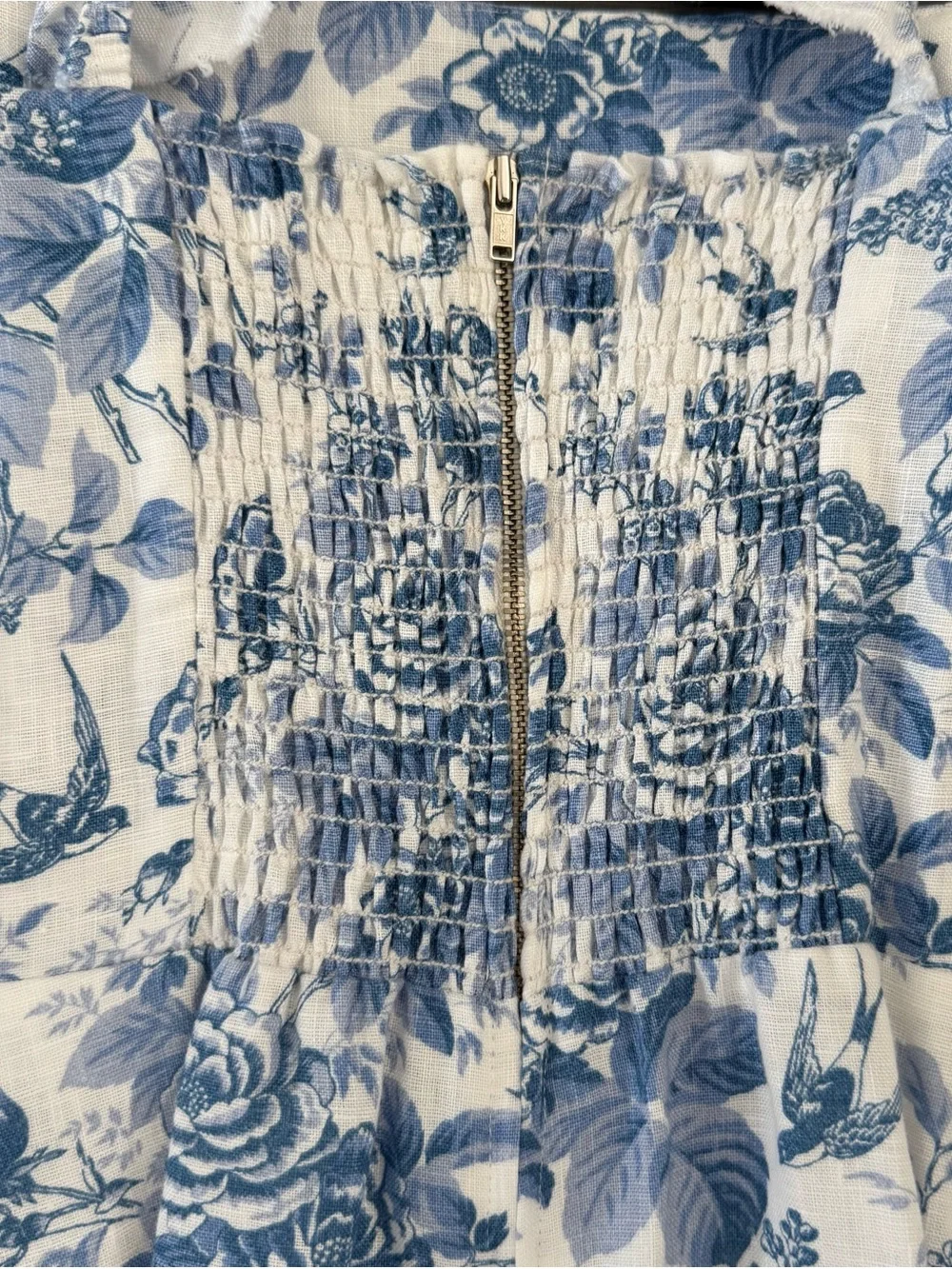 Reformation Blue Toile Spaulding Dress - Picture 9 of 12